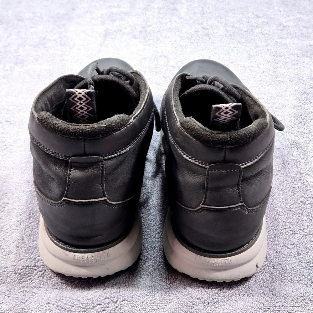 UGG Neumel Flex Chukka Boots Mens 11 Black Good‎ Leather Mid Top 1104976